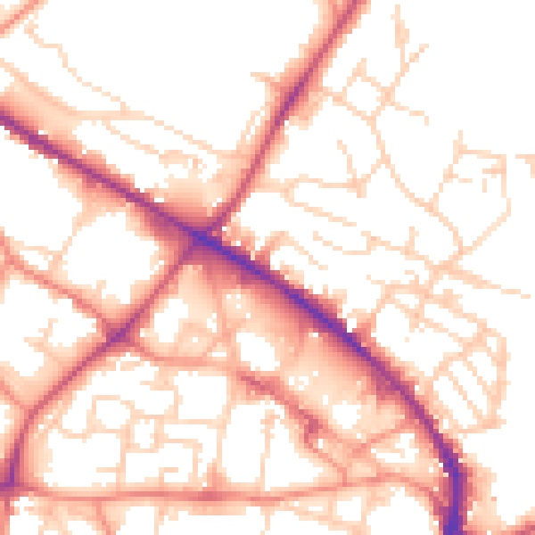 Daytime road noise heatmap for WF17 5LT