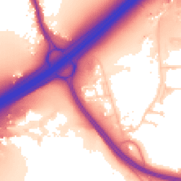 Daytime road noise heatmap for WF2 0QR