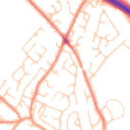 Daytime road noise heatmap for WF2 0TG