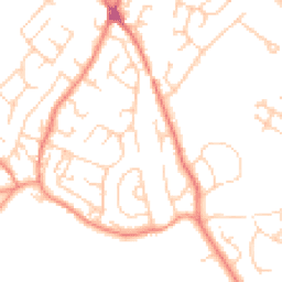 Daytime road noise heatmap for WF2 0TJ