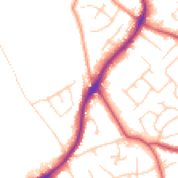 Daytime road noise heatmap for WF2 6AY