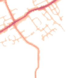 Daytime road noise heatmap for WF2 6UJ