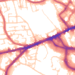 Daytime road noise heatmap for WF2 9QT