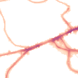 Night-time road noise heatmap for WF2 9QT