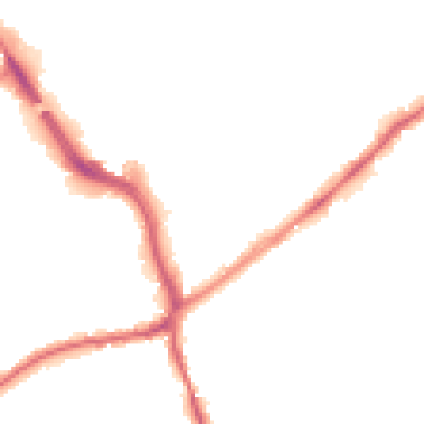 Night-time road noise heatmap for WF8 1AL