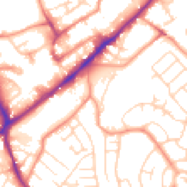 Daytime road noise heatmap for WF8 1DX