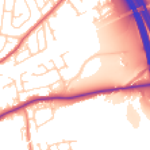 Daytime road noise heatmap for WF8 2GL