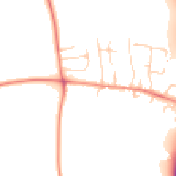 Daytime road noise heatmap for WF8 3AJ