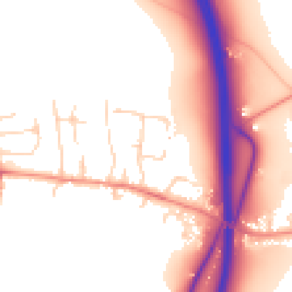 Daytime road noise heatmap for WF8 3AU