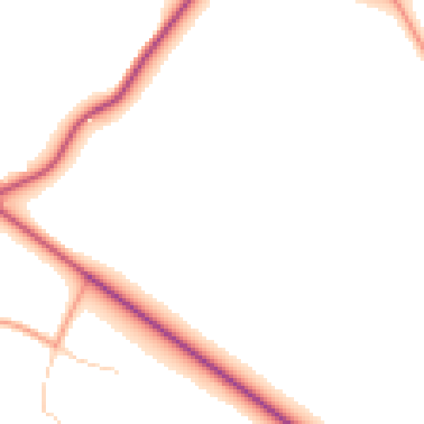 Daytime road noise heatmap for WF8 3EH