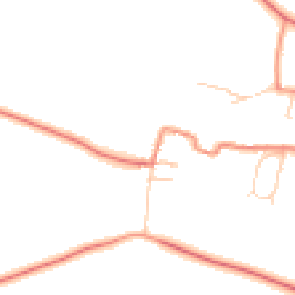 Daytime road noise heatmap for WF8 3JT