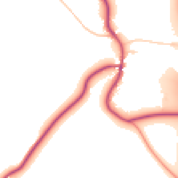 Daytime road noise heatmap for WF8 3JW