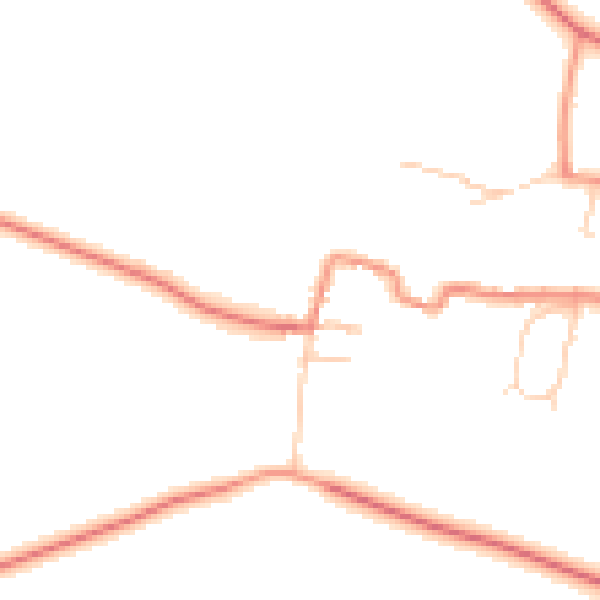 Daytime road noise heatmap for WF8 3LA