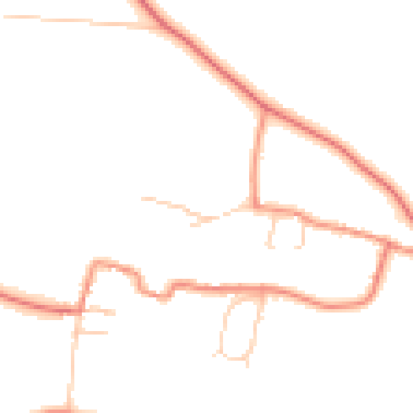 Daytime road noise heatmap for WF8 3LL