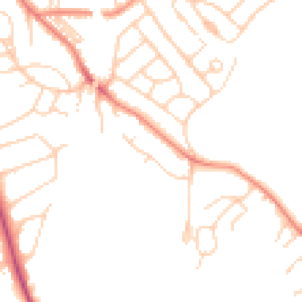 Daytime road noise heatmap for WF8 3NN