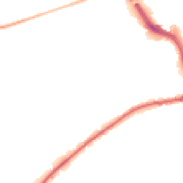 Night-time road noise heatmap for WF8 4AT