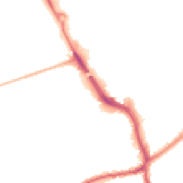 Night-time road noise heatmap for WF8 4DB