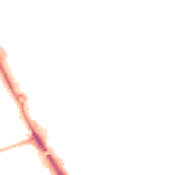 Night-time road noise heatmap for WF8 4GR