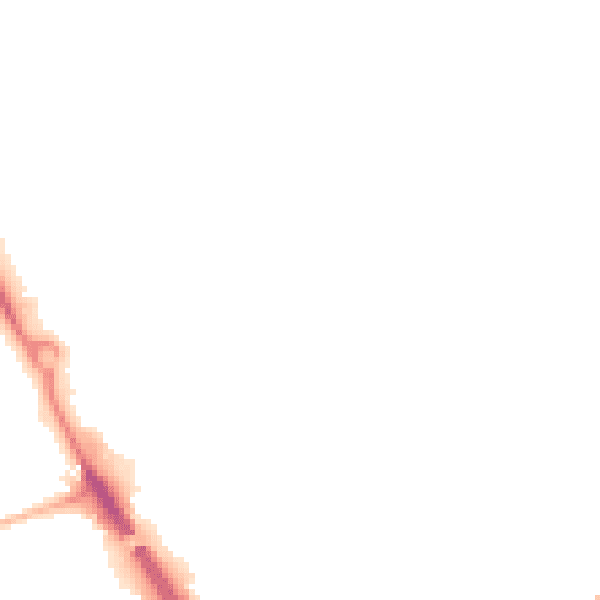 Night-time road noise heatmap for WF8 4GS