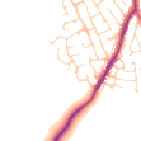 Daytime road noise heatmap for WF8 4LF
