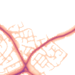 Daytime road noise heatmap for WN2 1BS