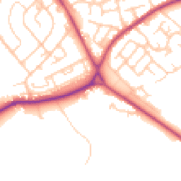 Daytime road noise heatmap for WN2 1DE