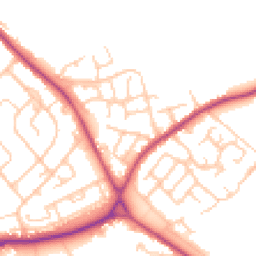 Daytime road noise heatmap for WN2 1XL
