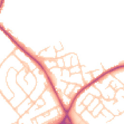 Daytime road noise heatmap for WN2 1ZD