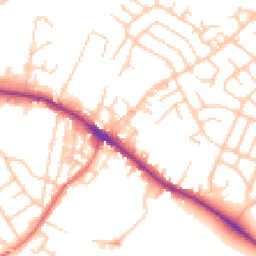 Daytime road noise heatmap for WN2 2DD