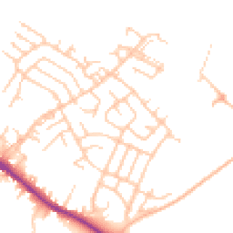 Daytime road noise heatmap for WN2 2NH