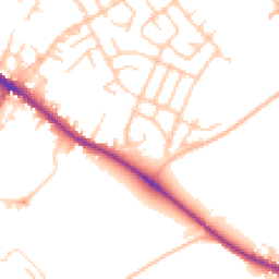 Daytime road noise heatmap for WN2 2PS