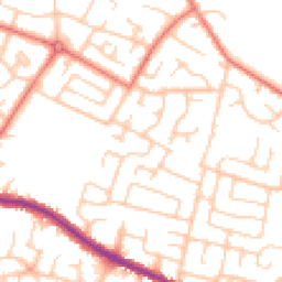 Daytime road noise heatmap for WN2 4PA