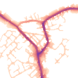 Daytime road noise heatmap for WN2 5BW