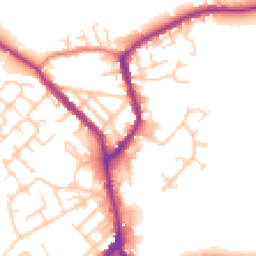 Daytime road noise heatmap for WN2 5EB