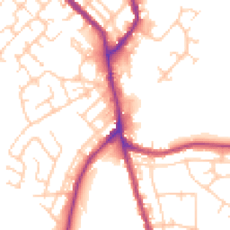 Daytime road noise heatmap for WN2 5JA