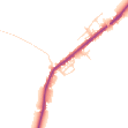 Daytime road noise heatmap for WN2 5JT