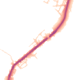 Daytime road noise heatmap for WN2 5LP