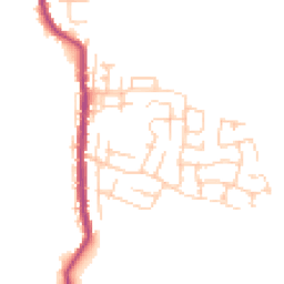 Daytime road noise heatmap for WN2 5XQ