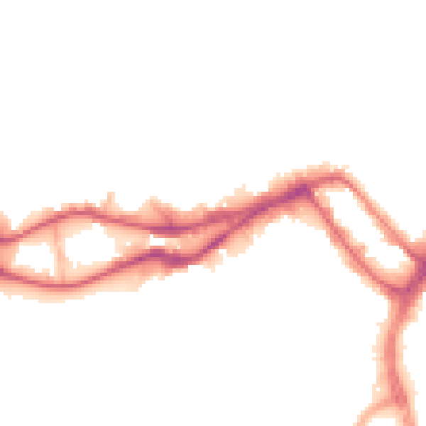 Night-time road noise heatmap for WN3 4AL