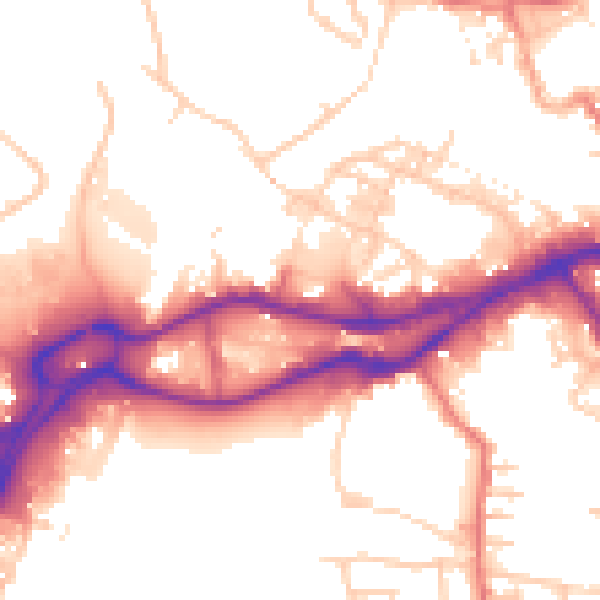 Daytime road noise heatmap for WN3 4AR