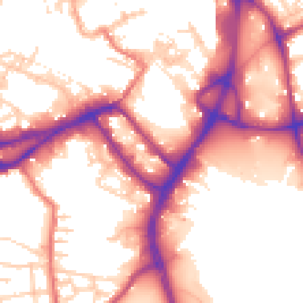 Daytime road noise heatmap for WN3 4HW