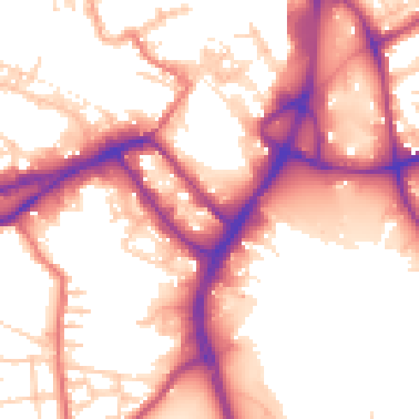 Daytime road noise heatmap for WN3 4HX