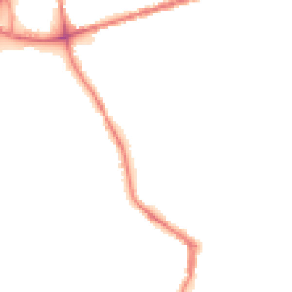 Night-time road noise heatmap for WN3 4JU