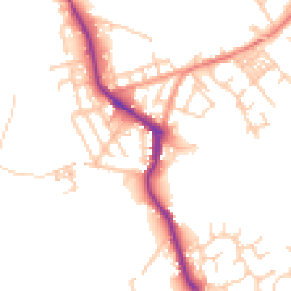 Daytime road noise heatmap for WN3 4NA