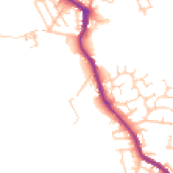 Daytime road noise heatmap for WN3 4NL