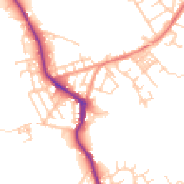 Daytime road noise heatmap for WN3 4QP