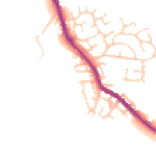 Daytime road noise heatmap for WN3 4TU