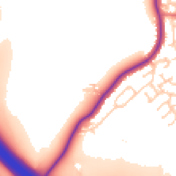 Daytime road noise heatmap for WN3 6DE