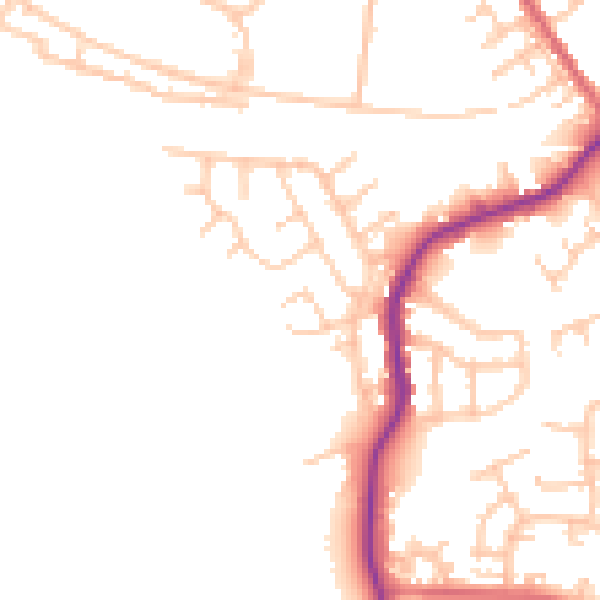 Daytime road noise heatmap for WN3 6GE