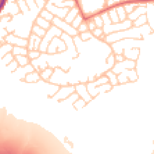Daytime road noise heatmap for WN3 6LB